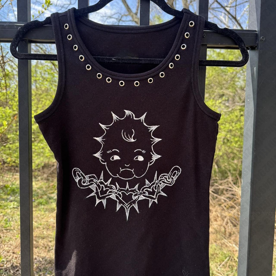 Vêtements gothiques pour femmes, hauts courts avec bretelles, corset pour femmes, vêtements Y2k, vêtements vintage des années 90, Harajuku Emo, été