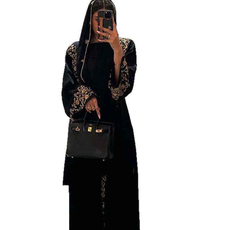 Femmes musulmanes robes 3 pièces ensembles écharpe Abaya diamants Ramadan marocain dubaï caftan fête robes arabe longue Robe Abayas costumes