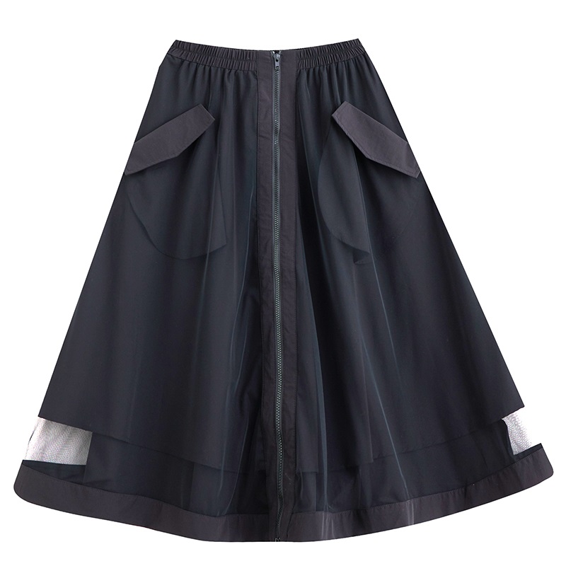 Maille surdimensionnée vintage élastique taille haute printemps été automne décontracté ample longue pour femme jupes femmes 2025 jupe vêtements