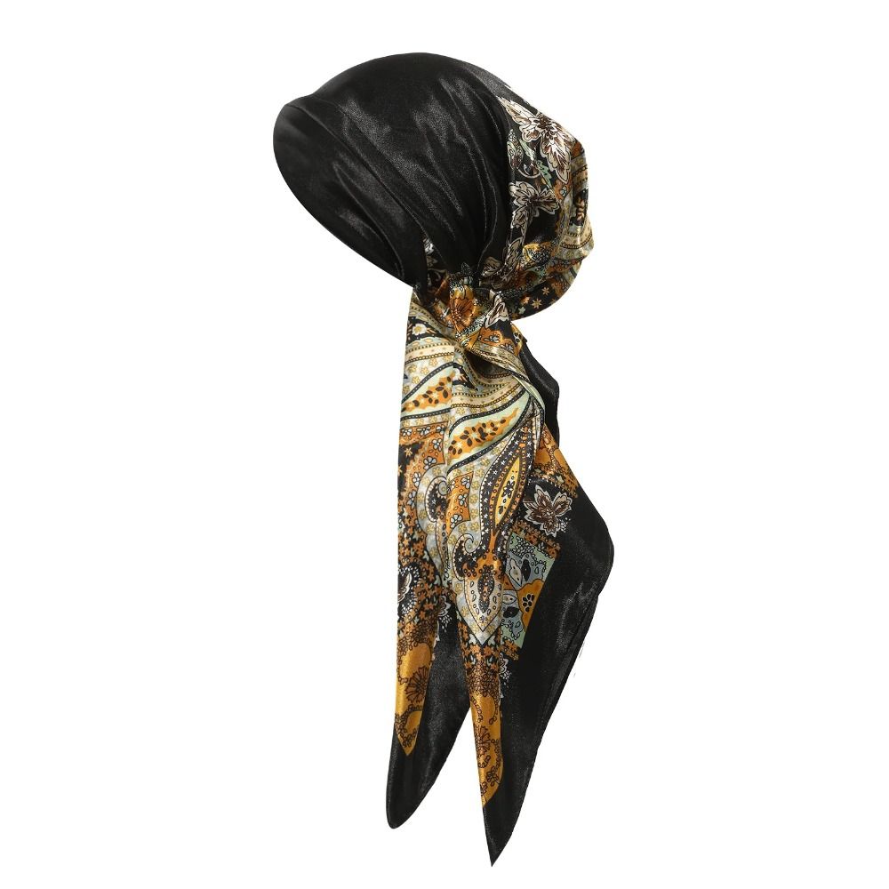 Turban imprimé léopard en satin, élégant, fin, respirant, coupe-vent, foulard pour femme, accessoires d'été