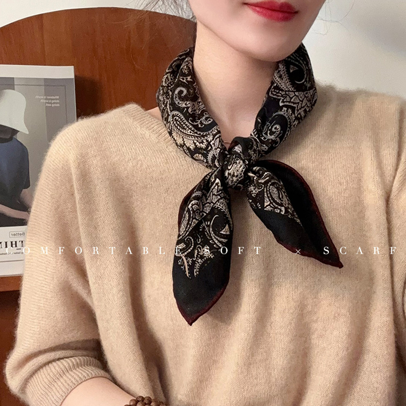 70% laine 30% foulard en soie pour femmes châles enveloppes Foulard foulards Pashmina femme Hijab Bandana Bufanda nouveau Foulard
