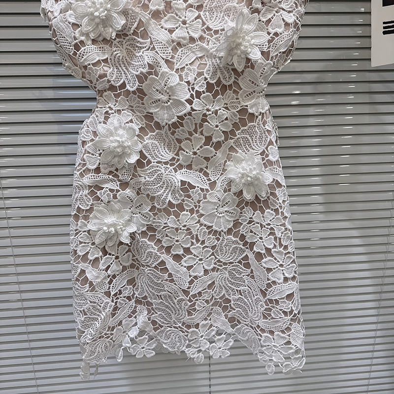 KUCLUT – robe à fleurs tridimensionnelles pour femmes, nouvelle collection, à la mode, avec taille évidée, style vacances, 1A2641