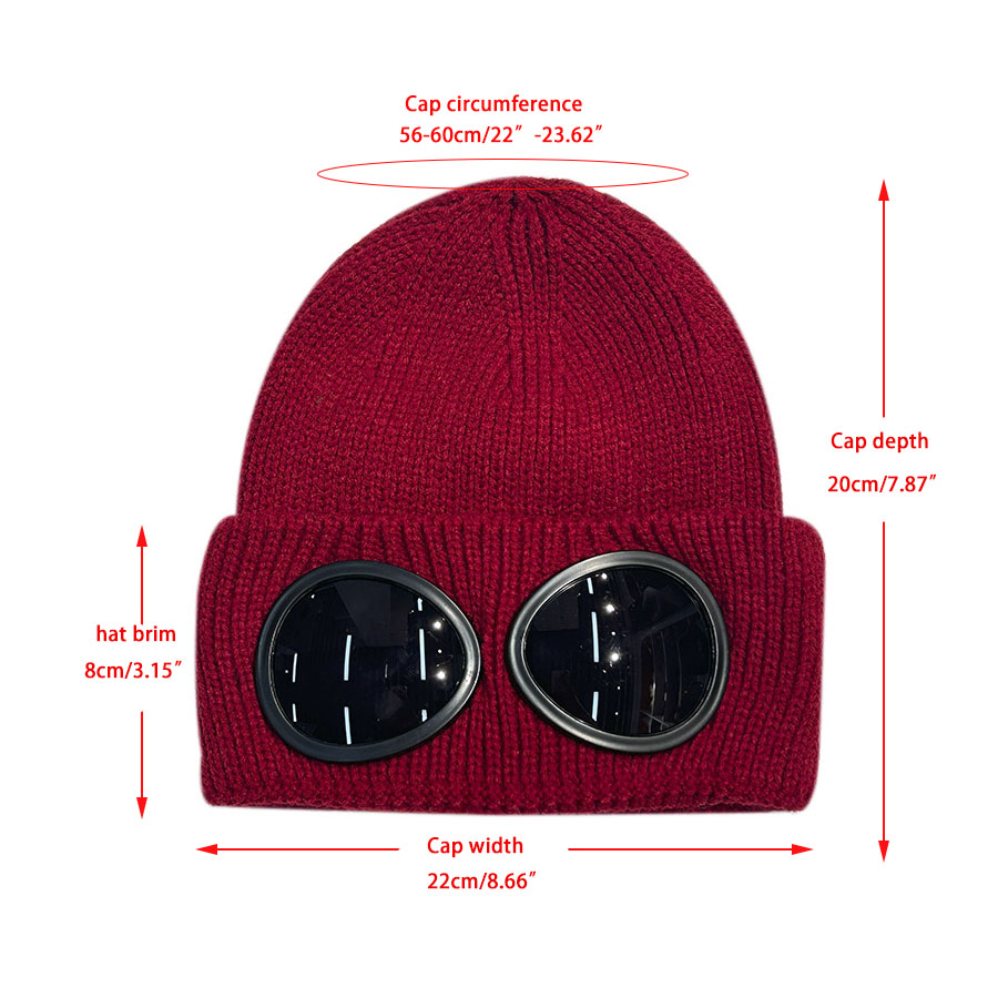 Bonnet chaud d'hiver pour femmes et hommes, lunettes coupe-vent, masque de Ski tricoté, Protection des oreilles en plein air, chapeau froid de sport, nouvelle collection