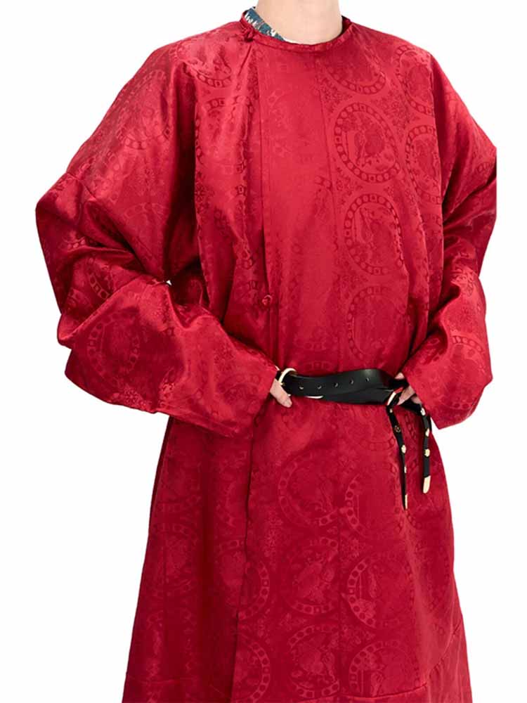 Robe Hanfu chinoise de la dynastie Tang pour hommes, bleu, jaune, rouge, violet, vert, vintage, col rond, robe Hanfu, taille plus 2XL