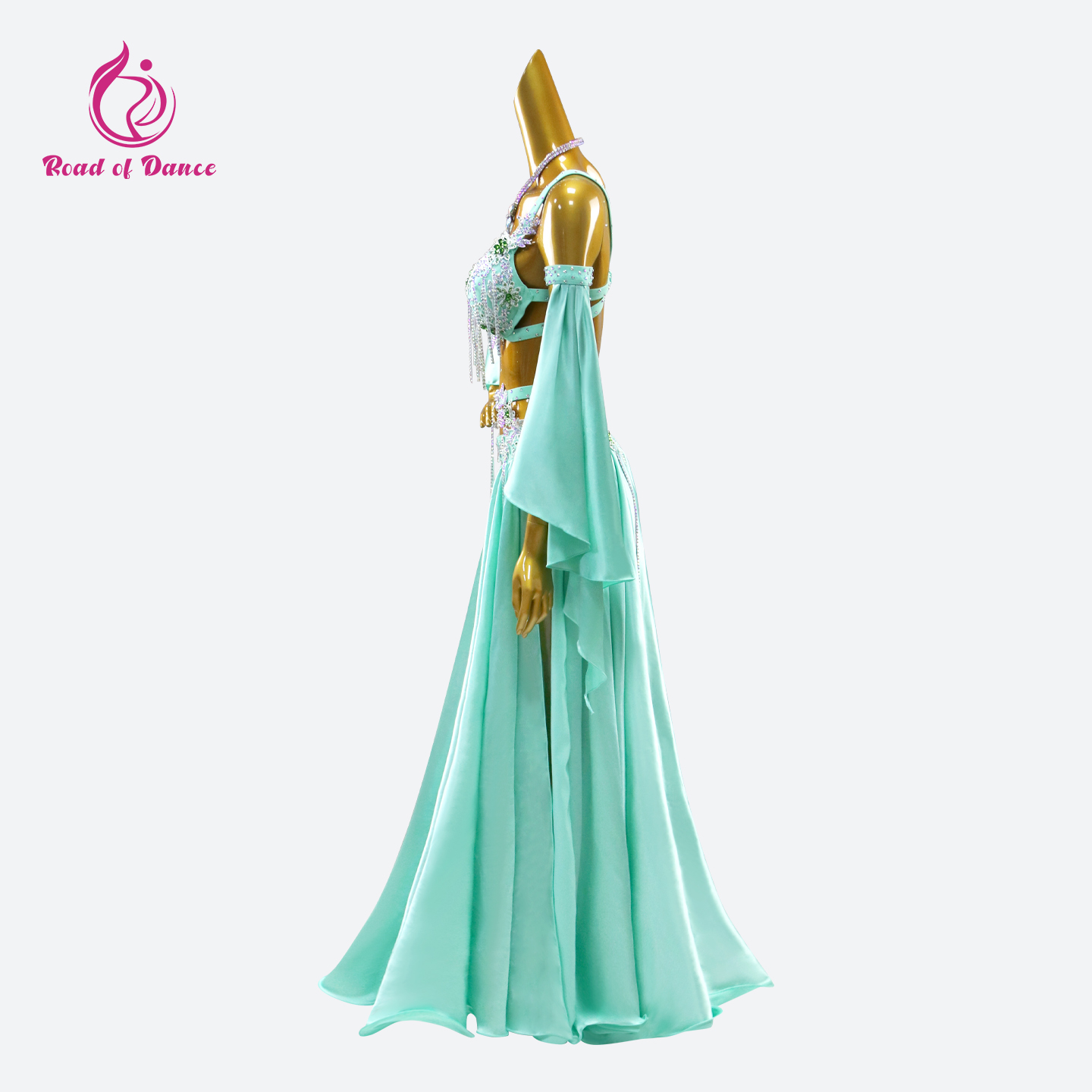 Tenue de Danse Orientale Jupe Longue Femme Robe de Danse Costume de Danse du Ventre Tenue de Cours de Danse Orientale Costume de Scène Fille Soirée 2026