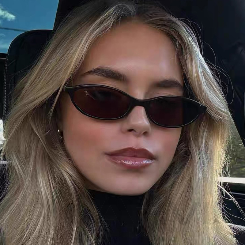 Lunettes de soleil marron léopard pour femmes, monture petite, style rétro ovale, de marque tendance