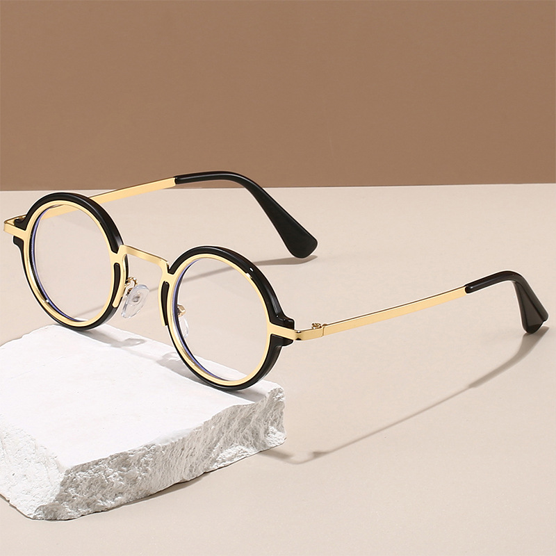 Anti lumière bleue lunettes rondes femmes Vintage luxe femmes lunettes cadre hommes lentilles optiques montures homme tendances cadre optique