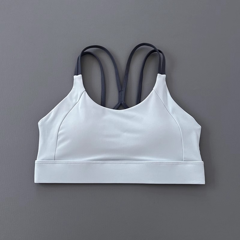 Soutien-gorge de sport à fort impact pour femme : haut intégré avec soutien Lockdown pour la course/yoga avec compression Racerback