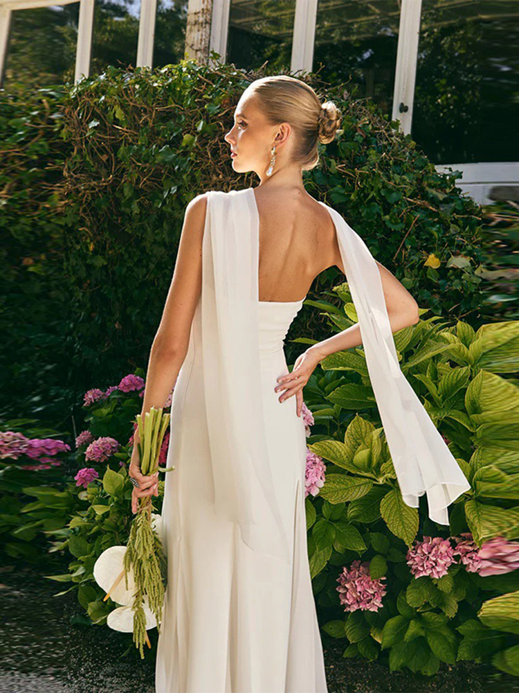 Robe de soirée longue élégante pour femmes, couleur unie, sans manches, dos nu, taille cintrée, robes de soirée Chic, printemps été