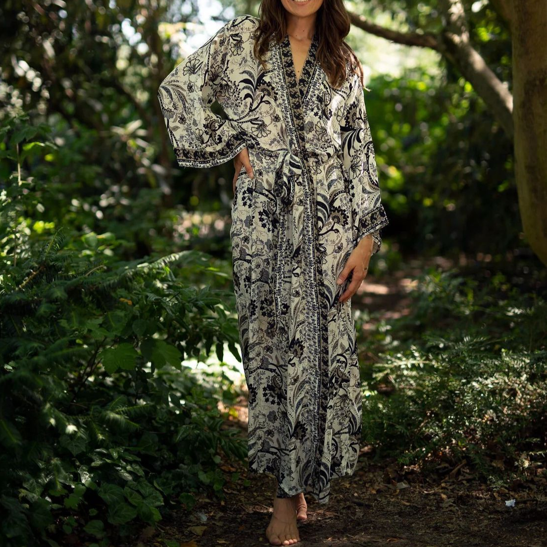 Kimono d'été en coton et rayonne pour femme, robe de plage, style boho, bikini, vêtement éducatif, surdimensionné