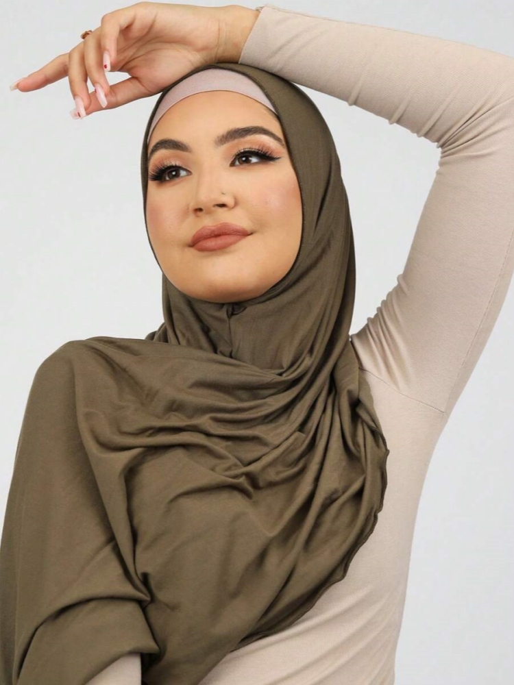 Hijab instantané musulman en jersey de coton modal, hijab de Ramadan pour femmes, écharpe unie douce, châle en jersey de qualité supérieure, facile à porter, foulards pour la tête