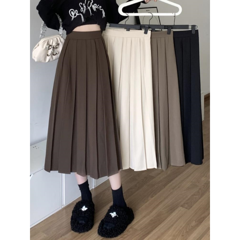 Jupes modestes pour femmes Style coréen jupe longue noire jupe plissée pour femmes jupes longues pour femmes mode 2023 Dazy A-LINE