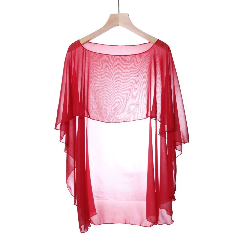 Capes de mariage en mousseline de soie pour femmes, capes longues et solides pour documents, haussement d'épaules doux, enveloppes de protection solaire pour dames, nouvelle mode
