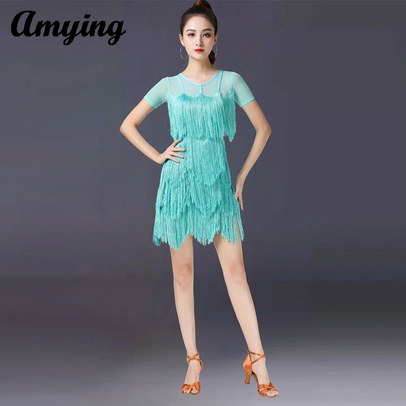 Tenue de danse latine pour femmes, tenue d'entraînement, robe Sexy d'entraînement, ensemble professionnel, tenue de Performance à franges multicouches, nouvelle collection