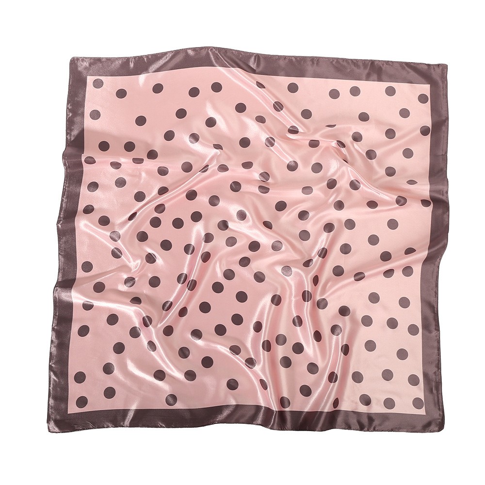 Foulard carré de 90 cm pour femme, motif à pois, bandana, bandeau, châle, écharpe, design tendance 2026