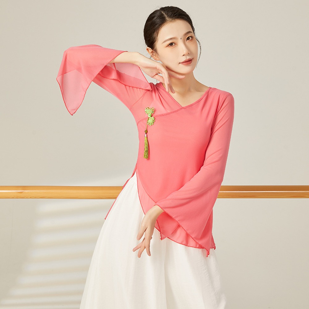 Costume de danse classique chinois pour femmes, tenue élégante et fluide pour la performance et l'entraînement