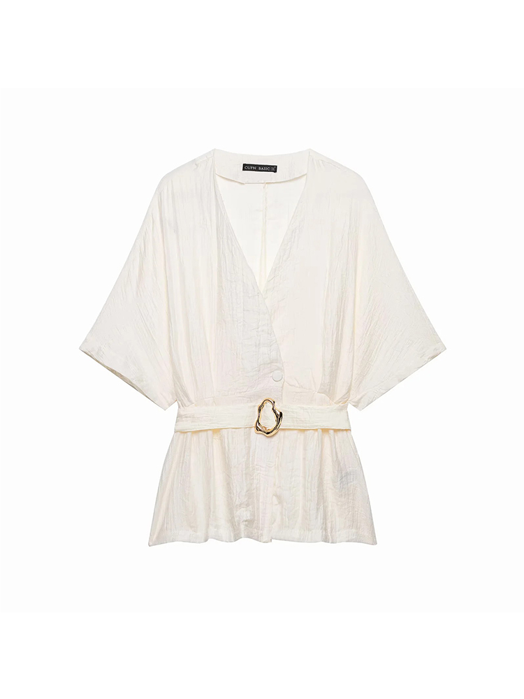 Ensemble élégant vintage pour femme : Gilet, hauts à ceinture et pantalon large plissé élastique – Tenue décontractée