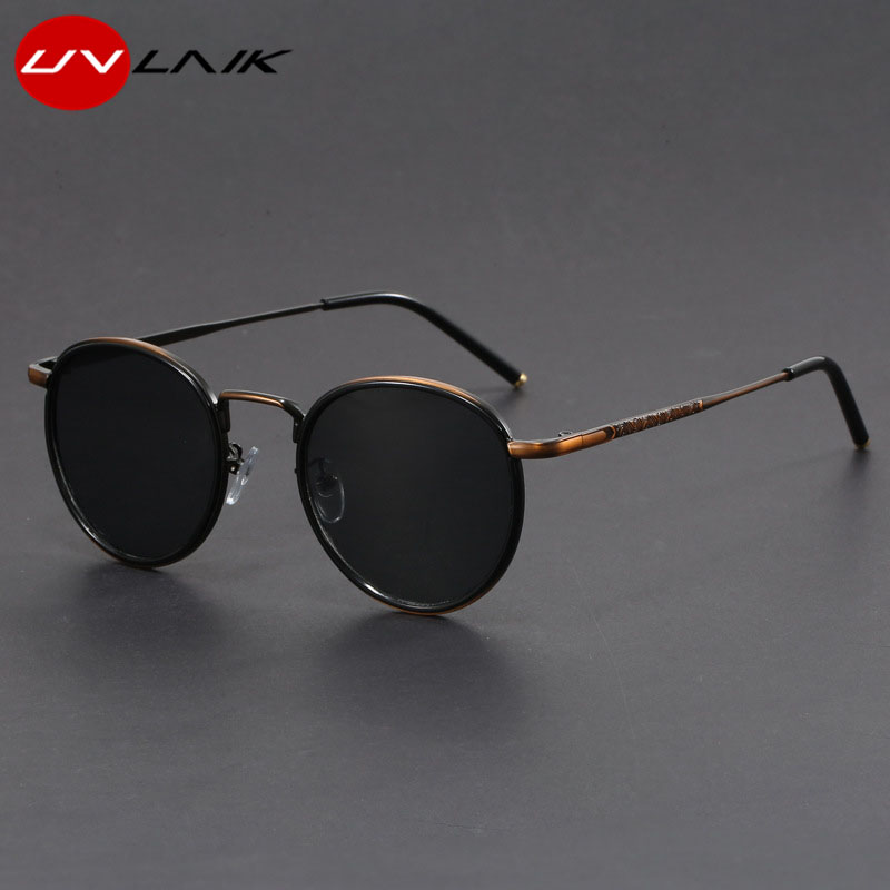 Mode hommes femmes lunettes de soleil noir lentille transparente lunettes Ultra-léger cadre en métal lunettes rétro été plage lunettes