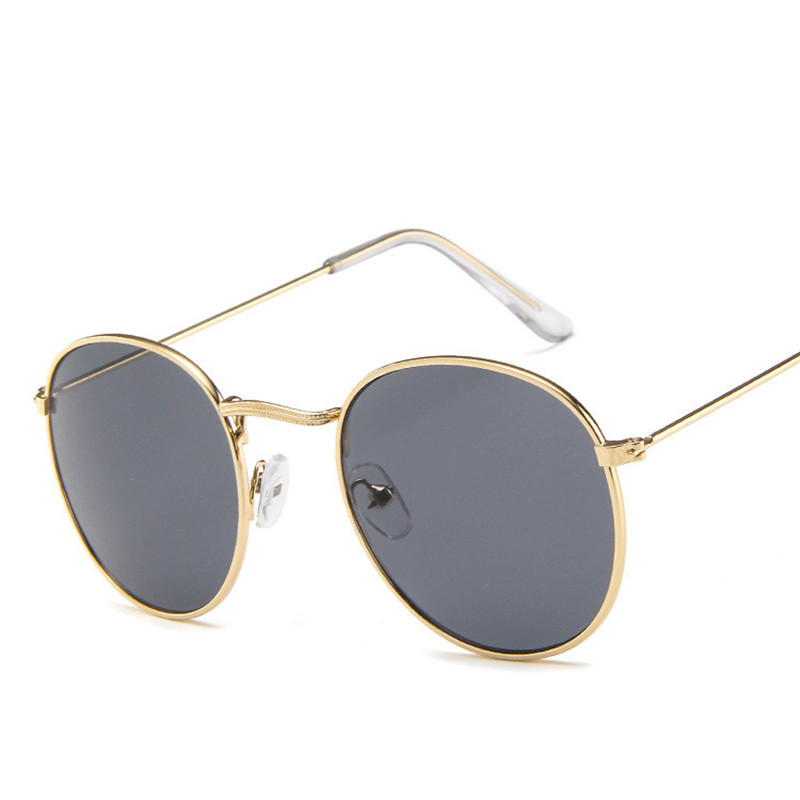 Lunettes De soleil rondes pour femmes, classiques et rétro, en métal, De luxe, De marque, De styliste, 2019