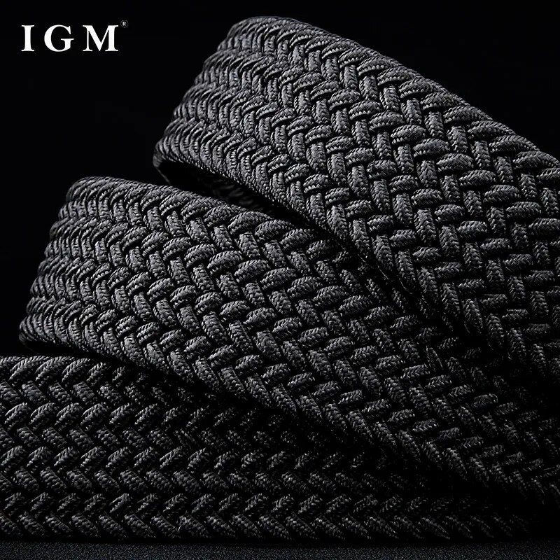 Ceinture élastique tressée pour hommes, toile tissée extensible, ceinture tendance pour jeans et pantalons polyvalents