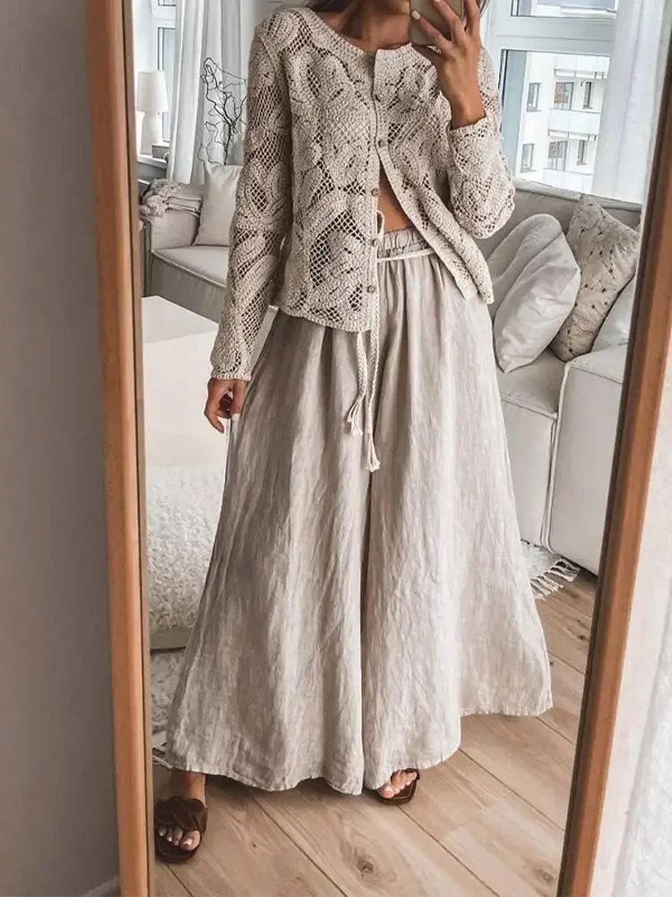 Veste en dentelle bohème à fleurs pour femmes, vêtements d'extérieur décontractés, manches longues, Boho, Vintage, automne, plage