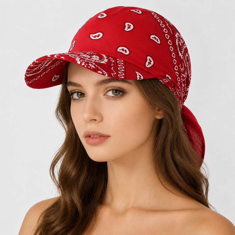 Casquette de baseball en coton léger à motif cachemire pour femmes et hommes, chapeau de soleil décontracté pour le printemps et l'été, style turban pour l'extérieur