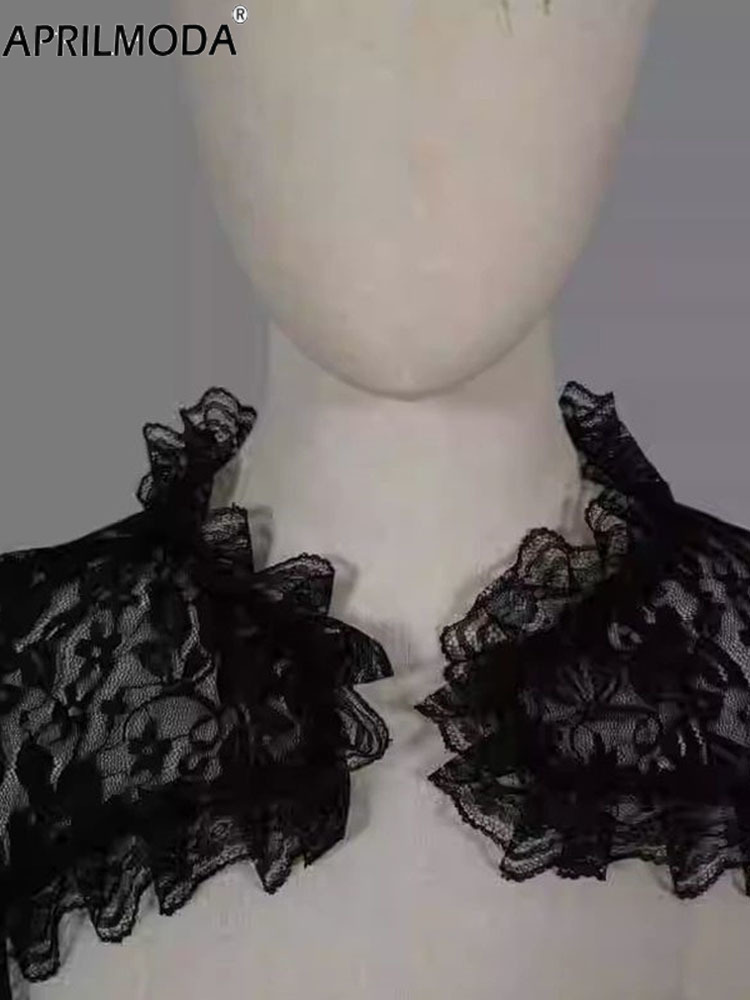 2025 dentelle manches évasées couverture enveloppes pour robes de soirée noir Steampunk Cosplay fête de vacances gothique haussements d'épaules Punk boléro Cardigan