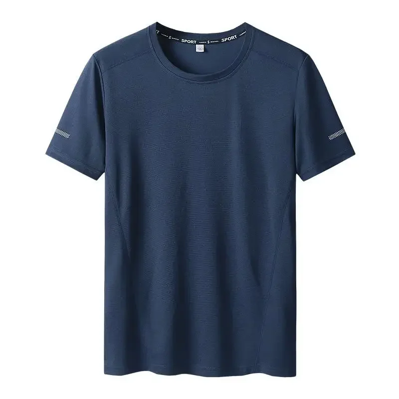 T-shirt grande taille 9XL pour hommes T-shirt à séchage rapide pour hommes col rond grande taille à manches courtes T-shirt surdimensionné
