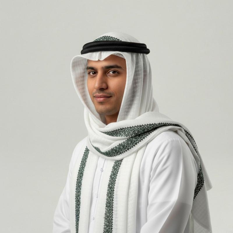 Y3NE – écharpe Shemagh arabe respirante, Jacquard traditionnel, foulard Keffiyeh pour hommes, couvre-chef Hijab pour usage
