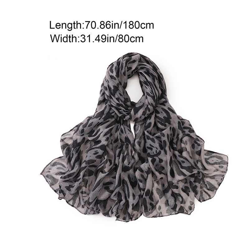 Mode imprimé léopard écharpe Femme Hijab foulards doux Pashmina hiver mince écharpe Femme bandeau foulard étoles Wrap châles