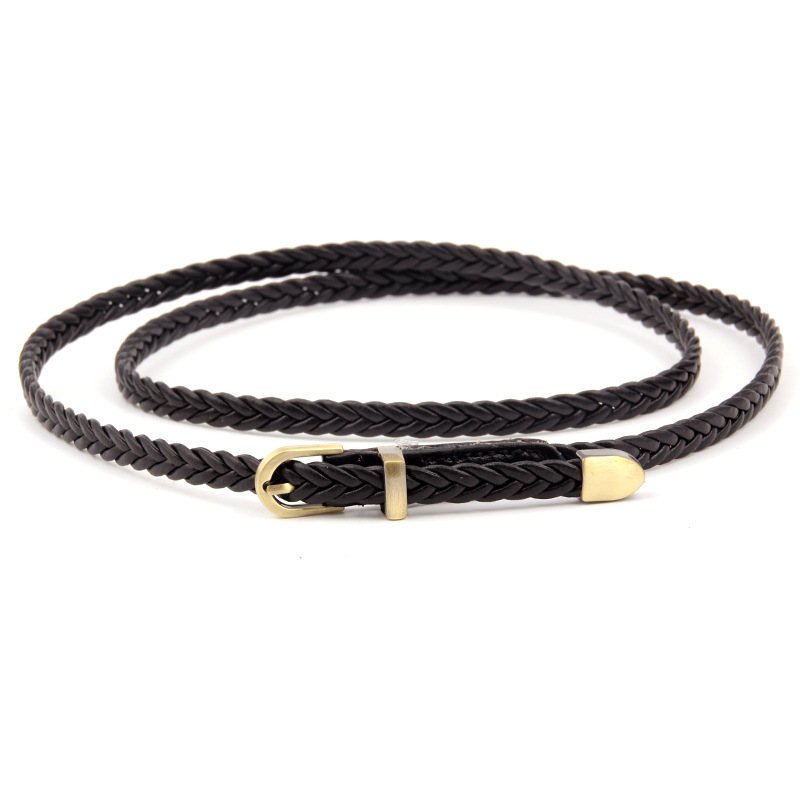 Ceinture fine rétro décontractée pour femme, ceinture décorative pour robe, chemise, vêtements, ULà la taille, environnement strucillac sans poinçonnage