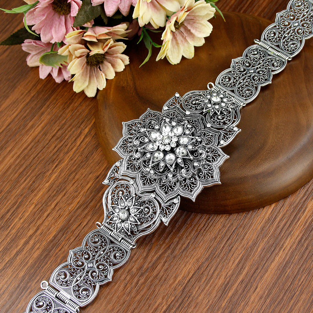 Ceinture Marocaine en Métal localité pour Femme, Bijoux de Mariage, Arabe et Algérien