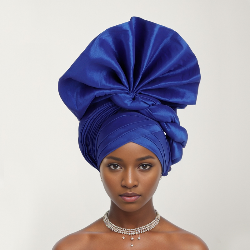 Turban Africain pour Femme, Cravate de Sauna, Nigeria, Brut, ixde Mariage, 2024