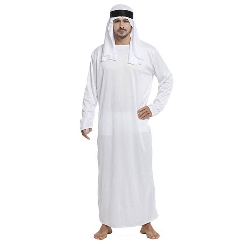 Fantrenfor- Costume de Prince Arabe pour Homme, Tenue de Cosplay, de Carnaval, d'Halloween, du Moyen-Orient, Ali Baba Sheik