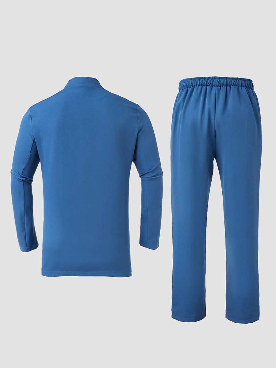 Ensemble caftan africain pour hommes, chemisier et pantalon à manches longues et col rond, costume 2 pièces élégant pour fête de mariage musulmane