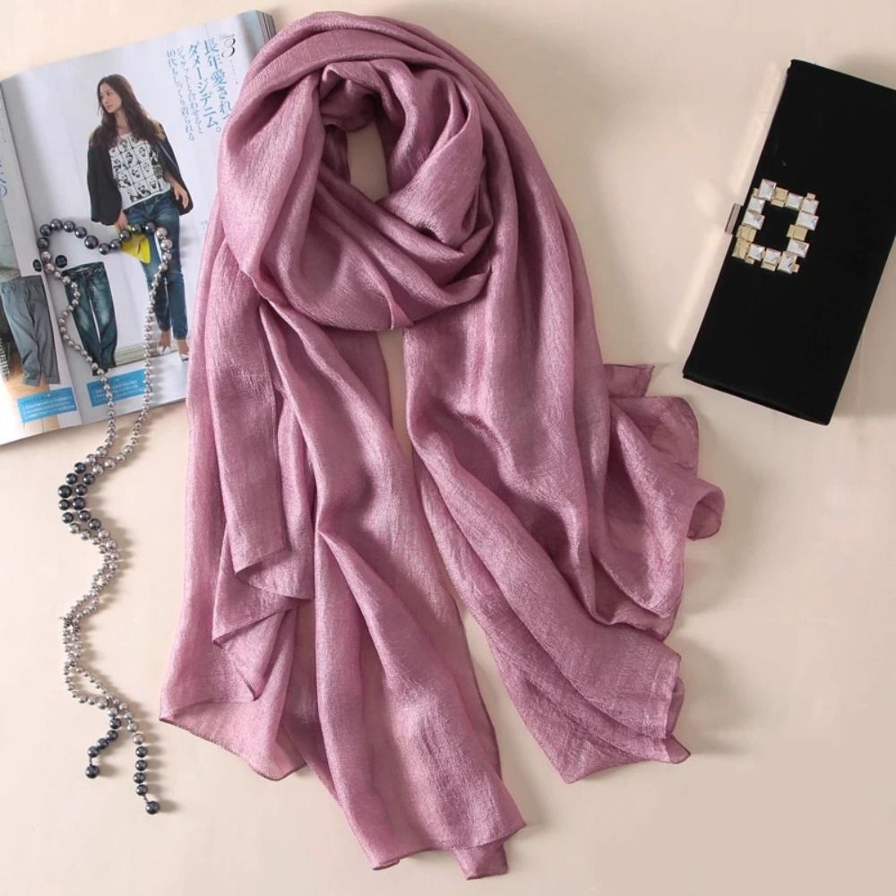 Nouveau couleur Pure femmes plaine Foulard tête enveloppement lin femme crème solaire châle Foulard Bandanas grande taille Hijab