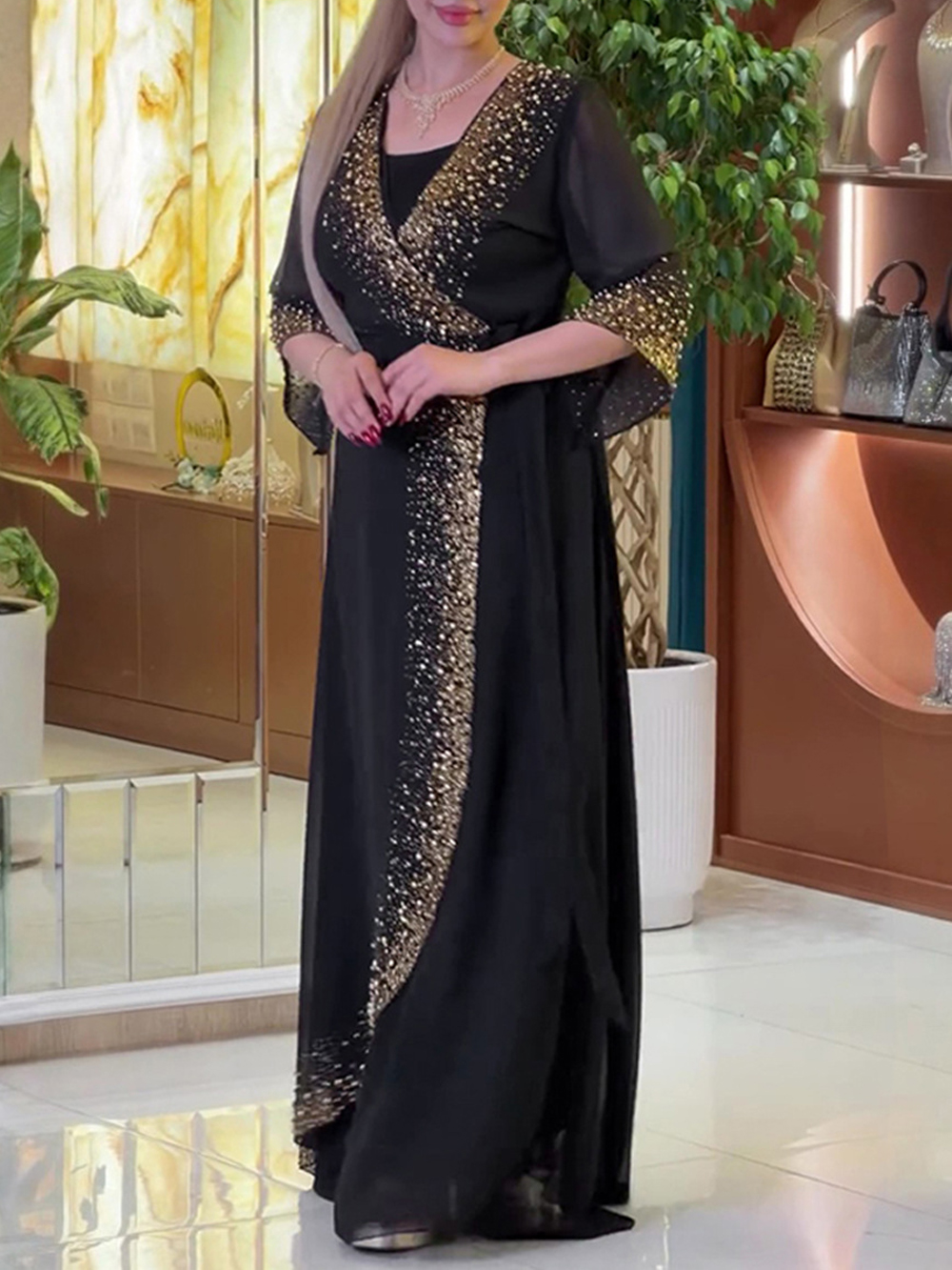 Abayas Eid Mubarak 2026 pour femmes, ensemble 2 pièces, caftan marocain, vêtements islamiques, mode musulmane, robes en mousseline, robes de soirée d'anniversaire