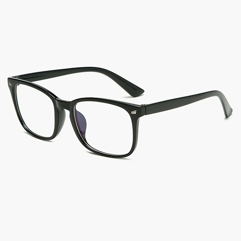2 paires de lunettes occultantes transparentes noires décorées carrées pour femmes, accessoires adaptés à un usage quotidien