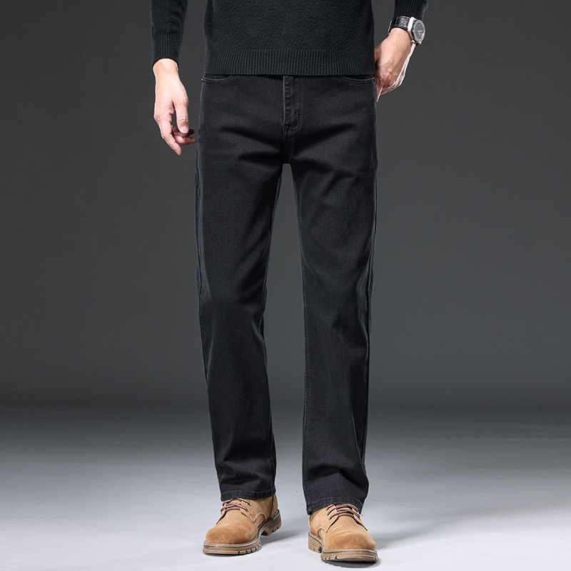 Jean homme nouveau tube droit ample jambe large 2025 automne pantalon homme élastique décontracté affaires multicolore pantalons longs style homme
