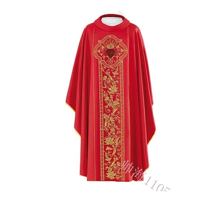Moine église Costume prêtre Cape moine croix impression Robe Robe jésus Religion Christ ministre clergé hommes Robe Cape Robe pour adulte