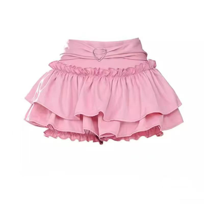 Mini jupe trapèze rose pour femmes, nouveau Style, jupe gâteau bouffante et amincissante, robe plissée, légère, à la mode, été 2025