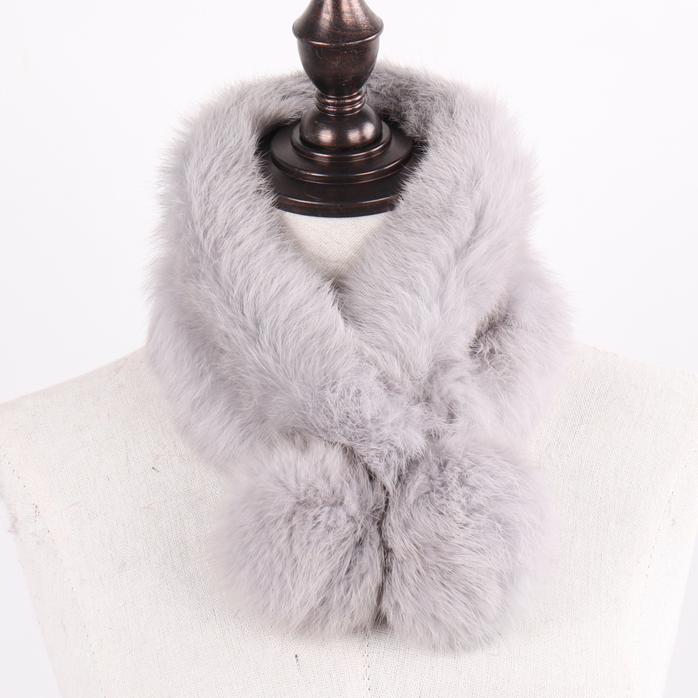 Nouvelle Écharpe en Fourrure de Lapin Naturelle Chaude 2026 pour Femme, Mini Foulard en Véritable Fourrure de Lapin pour l'Hiver, Écharpes Tendance 100% Fourrure de Lapin Authentique pour Femme