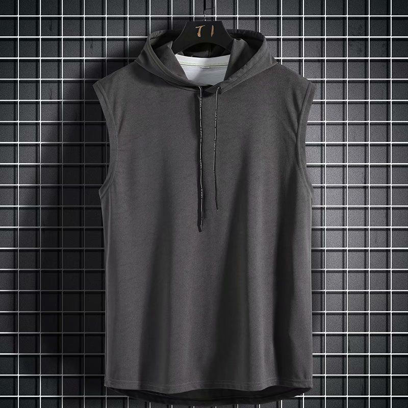 Débardeur de gymnastique d'été pour hommes, chemise sans manches à capuche, haut de musculation, mode Hip Pop, gilet, sweat-shirt, Singlets de Fitness, vêtements pour hommes