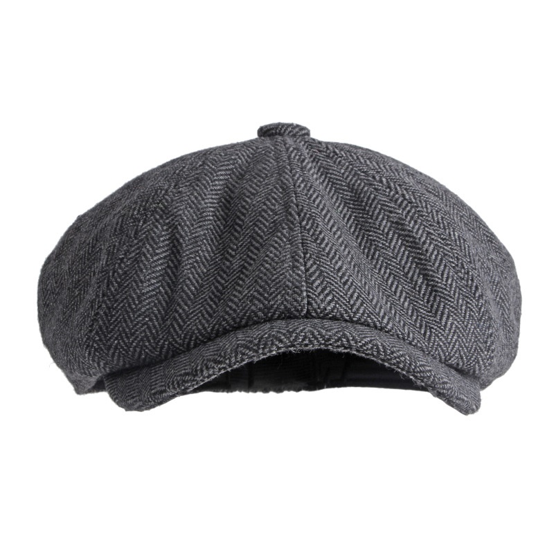 Hommes femmes laine gavroche casquettes chevrons casquettes plates café britannique Gatsby casquettes automne hiver chaud laine chapeaux Gorras