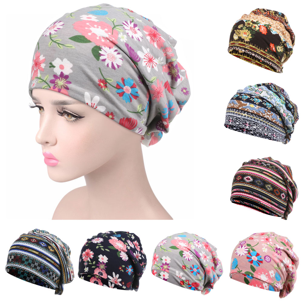 Bonnet ample en coton pour femme, écharpe de sport, vêtements de sauna décontractés, perte de cheveux, casquettes de cancer et de chimio, chapeau de printemps et d'été