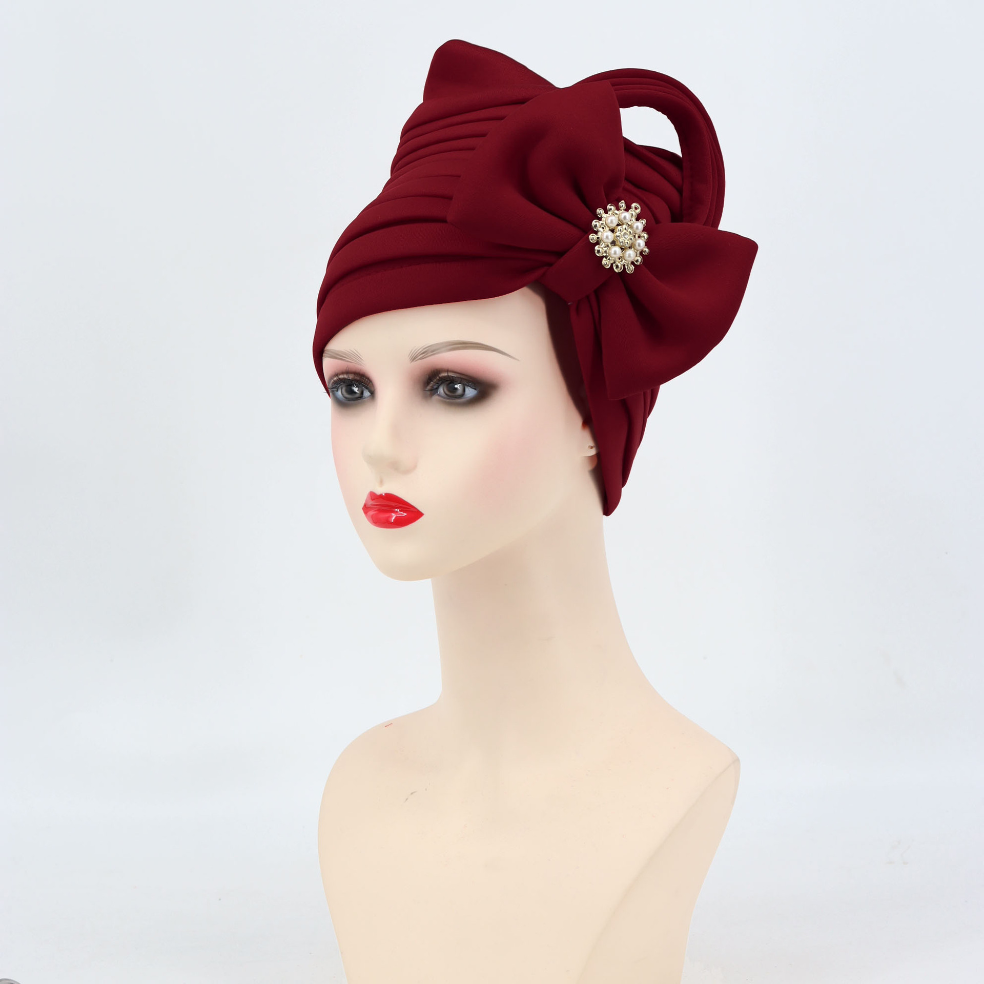 Cravate de sauna africaine multicouche pour femmes, turban en diamant, casquettes nigwin, Gele de mariage, écharpe de sauna musulmane, bonnet féminin, couvre-chef