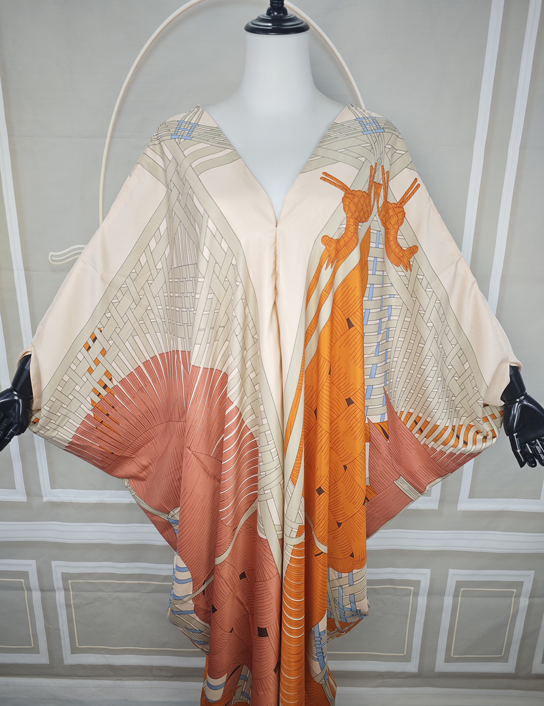 Mode d'été traditionnelle Femme musulmane robes taille libre Boho Sexy dame plage col en v caftan Maxi Femme africaine tenue imprimée