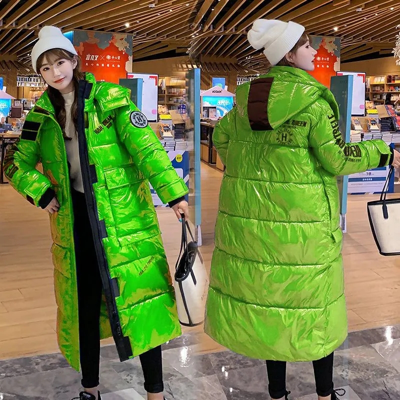 2025 nouvelles femmes Long coton manteau coréen lâche brodé chaud épaissir coton rembourré veste femmes hiver Parka manteau femmes vêtements d'extérieur