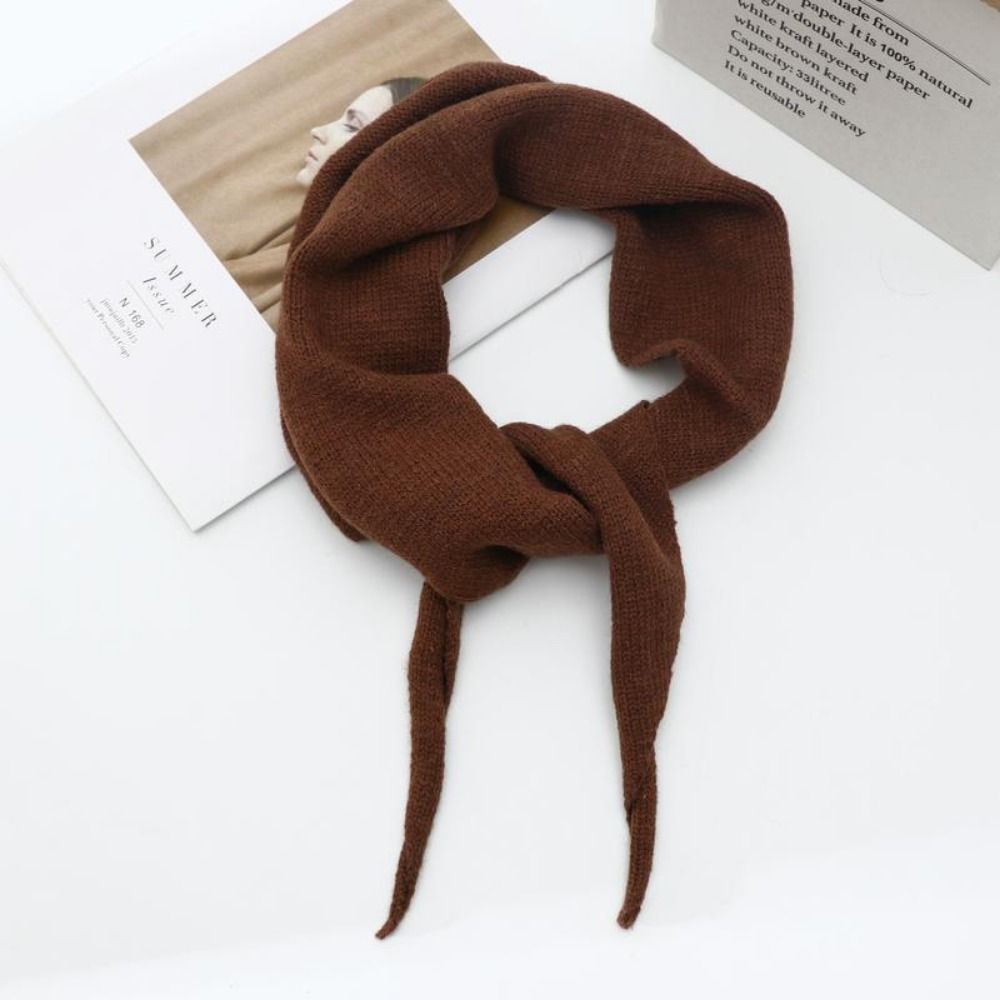 Écharpe triangulaire en laine de style coréen pour femme, châle chaud, écharpe de sauna, document solide, nouvelle mode, hiver