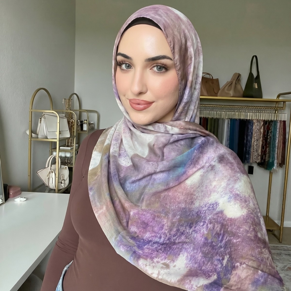 Foulard Hijab en Jersey Imprimé 2026 pour Femme Musulmane, Châle, Turban, Voile Arabe Islamique